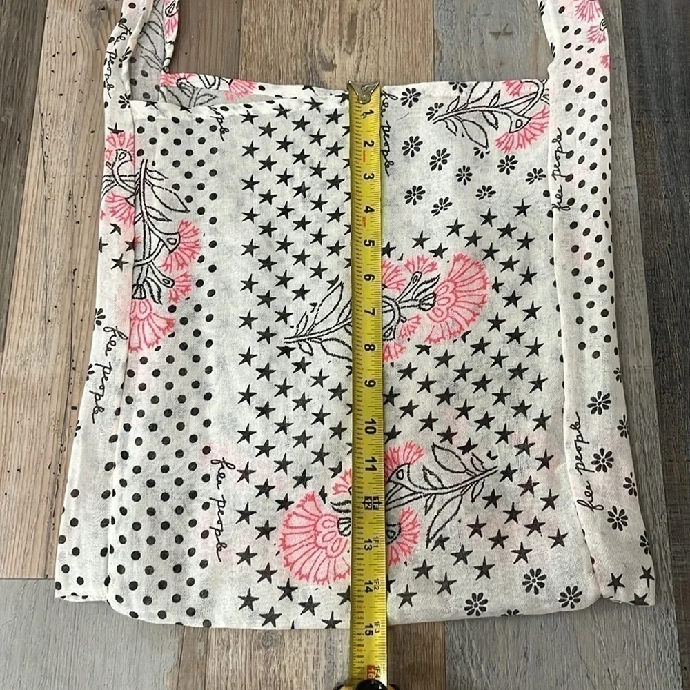 Free‎ People Bag Gauze Boho Reusable Shopping Tote Floral